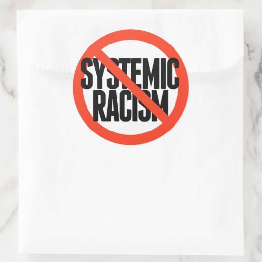 Geen systematische racisme ronde sticker (Tas)