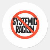 Geen systematische racisme ronde sticker (Voorkant)