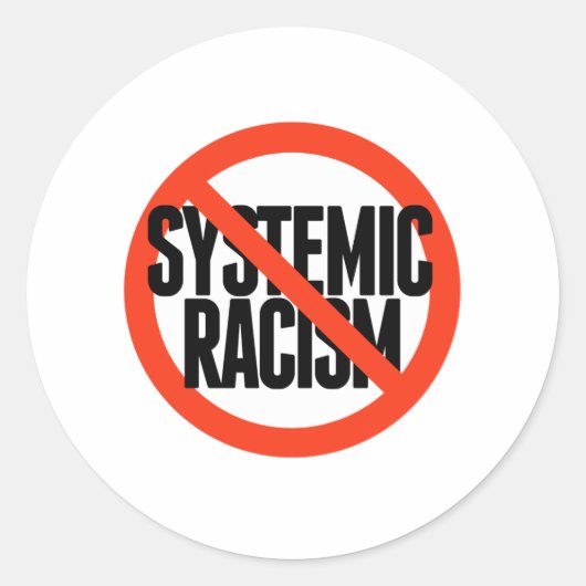 Geen systematische racisme ronde sticker (Voorkant)