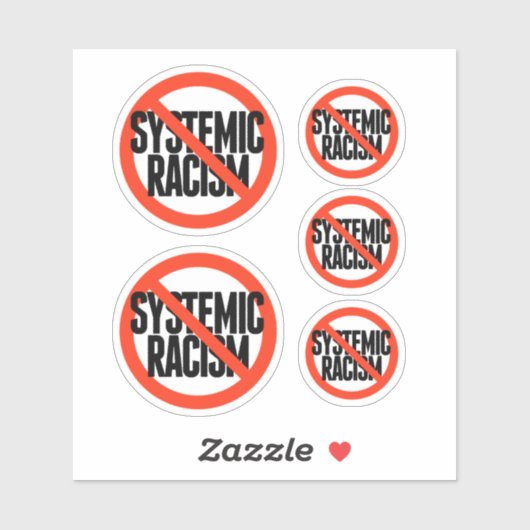 Geen systematische racisme sticker (Vel)