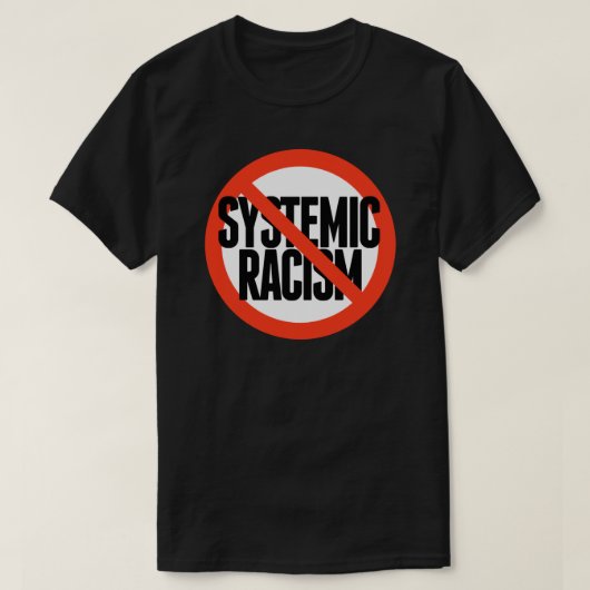 Geen systematische racisme t-shirt (Design voorkant)