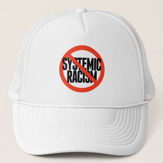 Geen systematische racisme trucker pet (Voorkant)