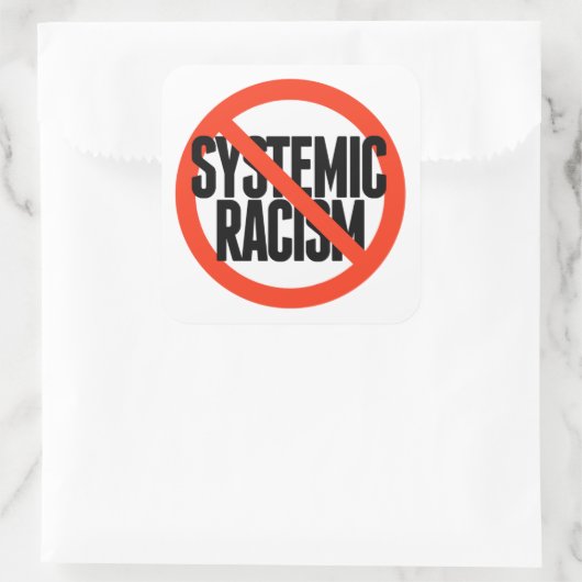 Geen systematische racisme vierkante sticker (Tas)