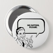 GEEN T-shirt GEVOELIG Ronde Button 4,0 Cm (Voorkant /achterkant)