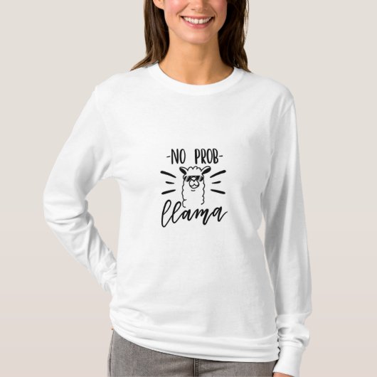Geen t-shirt met lange mouwhoes van Prob-llama (Voorkant)