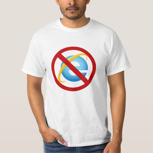 Geen T-Shirt van Internet Explorer (vaste aanteken (Voorkant)