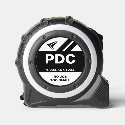 Geen taak te klein initialen nummer zwart toevoege rolmaat (Voorkant)