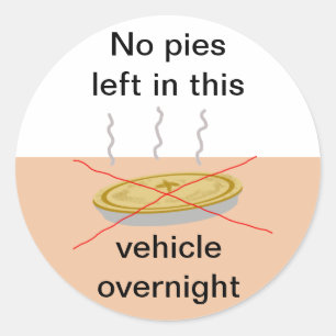 Geen taarten hier ronde sticker