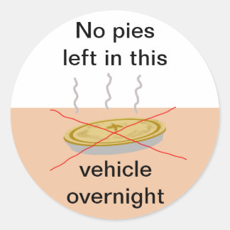 Geen taarten hier ronde sticker