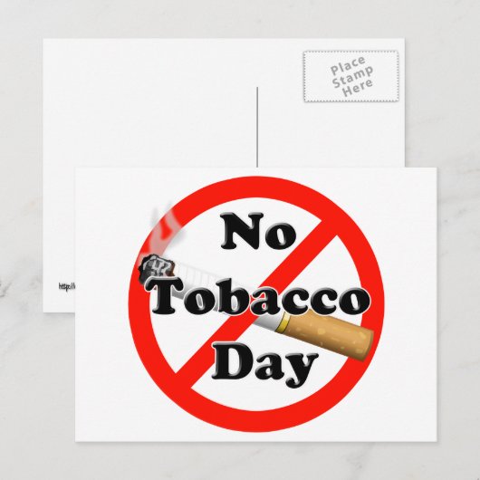 Geen tabaksdag briefkaart (Voorkant / Achterkant)