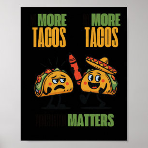 Geen tacos-interpunctie meer als grappig cadeau vo poster