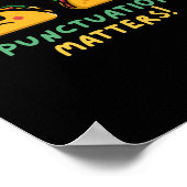 Geen Tacos-interpunctie S-Sticker meer5 Poster (Hoek)