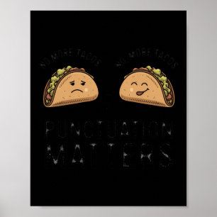 Geen tacos-leestekens meer - dit grappige geschenk poster