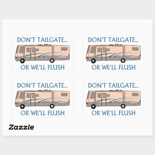 Geen Tailgate Rechthoekige Sticker (Vel)