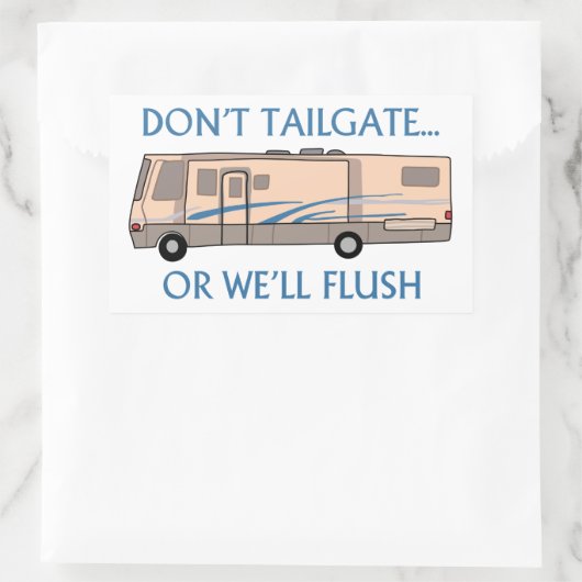 Geen Tailgate Rechthoekige Sticker (Tas)