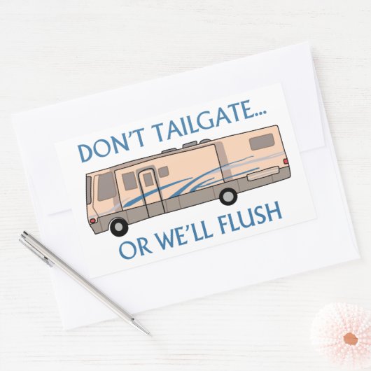 Geen Tailgate Rechthoekige Sticker (Envelop)