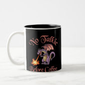 Geen Talkie voor Coffee Dragon Design voor Grumpy Tweekleurige Koffiemok (Links)