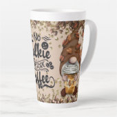 Geen Talkie voor Koffiegnomen Latte Mok (Rechterhoek)