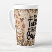 Geen Talkie voor Koffiegnomen Latte Mok (Linkerhoek)