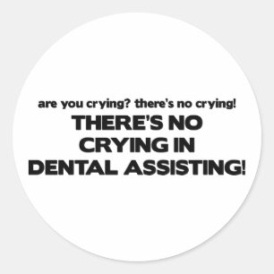 Geen tandheelkundige hulp ronde sticker