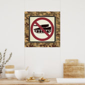Geen tanks op Camo Poster (Keuken)