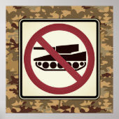 Geen tanks op Camo Poster (Voorkant)
