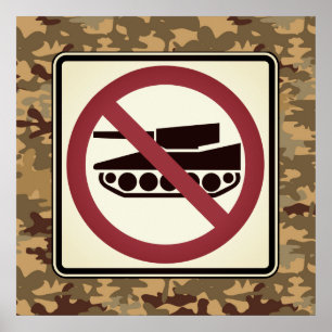 Geen tanks op Camo Poster