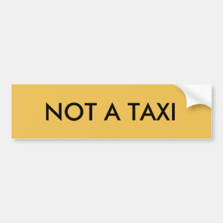 Geen taxi bumpersticker