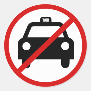 Geen taxi's toegestaan ronde sticker