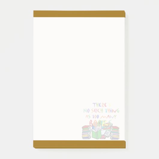 Geen te veel boeken (gg brown Post-it® niet Notes (Voorkant)