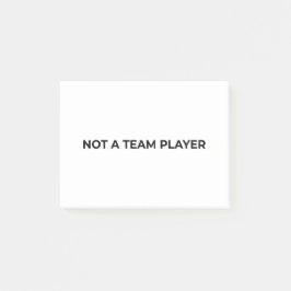Geen Teamspeler Minimalistische Professionele Post Post-it® Notes