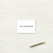 Geen Teamspeler Minimalistische Professionele Post Post-it® Notes (Op bureau)