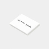 Geen Teamspeler Minimalistische Professionele Post Post-it® Notes (Schuin)