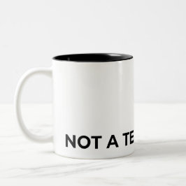 Geen Teamspeler Typografisch Minimalist Tweekleurige Koffiemok