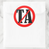 Geen technische bijstand ronde sticker (Tas)
