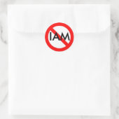 geen teken, IAM Ronde Sticker (Tas)
