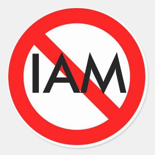 geen teken, IAM Ronde Sticker (Voorkant)
