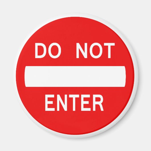 Geen teken invoeren (magneet) magneet (Voorkant)