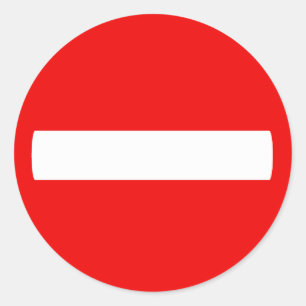 Geen teken invoeren (Sticker) Ronde Sticker