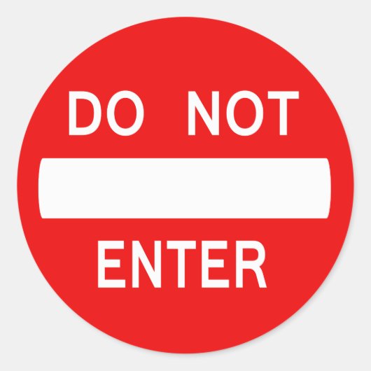 Geen teken invoeren (Sticker) Ronde Sticker (Voorkant)