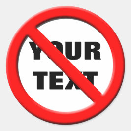 Geen teken Symbool Sjabloon Sticker