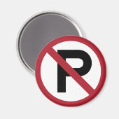 Geen teken van het Parkerensymbool Magneet (Voorkant / Achterkant)