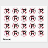 Geen teken van het Parkerensymbool Ronde Sticker (Vel)