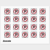 Geen teken van het Parkerensymbool Vierkante Sticker (Vel)