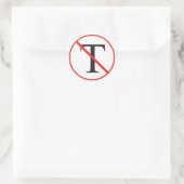 Geen teken van thea Party Ronde Sticker (Tas)