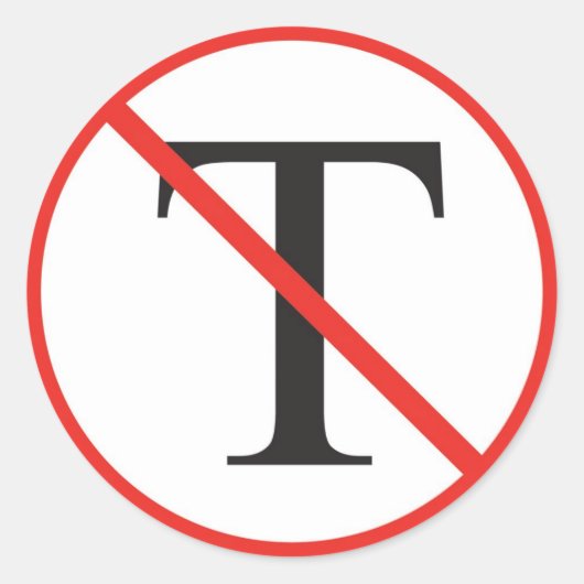 Geen teken van thea Party Ronde Sticker (Voorkant)