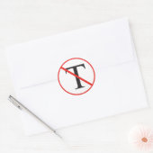 Geen teken van thea Party Ronde Sticker (Envelop)