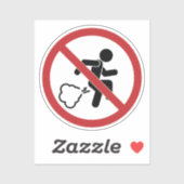 Geen teken van verbodsbepalingen voor scheten sticker (Vel)