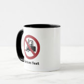 Geen teken van vorkliften mok (Voorkant links)