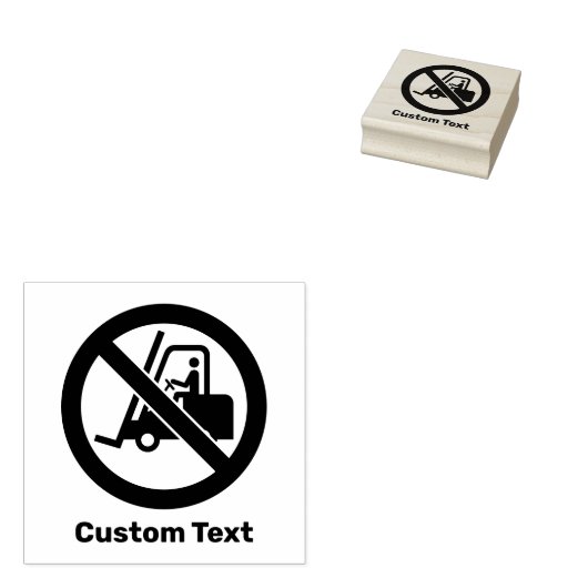 Geen teken van vorkliften rubberstempel (Gestempeld)